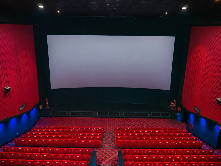 The big screen in Audi 1 at The Galaxy Cinema